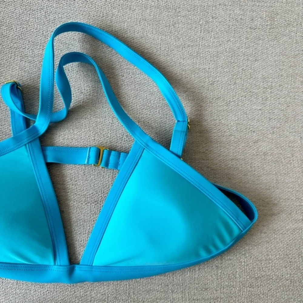 93 play street bikini bubble blue triangle Serena top new XL - Picture 7 of 8